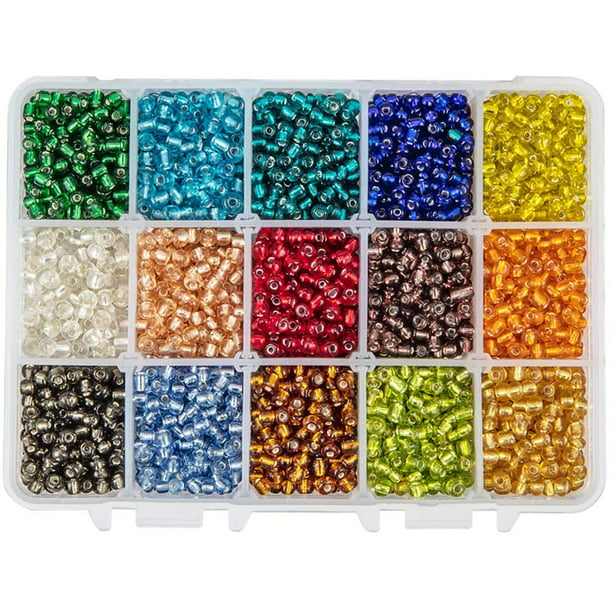 22g 2mm/3mm/4mm Silver Lined Glass Seed Beads DIY Jewelry Making U PICK Colors